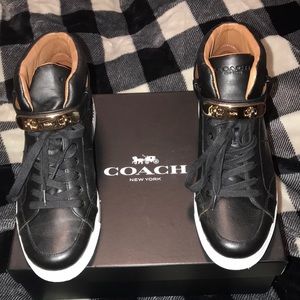 Gorgeous Coach leather wedge sneaker